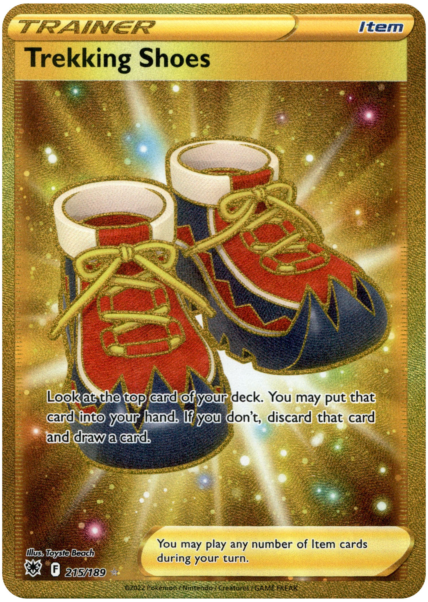 Trekking Shoes Secret Rare - 215/189 - Astral Radiance - Holo - Card Cavern