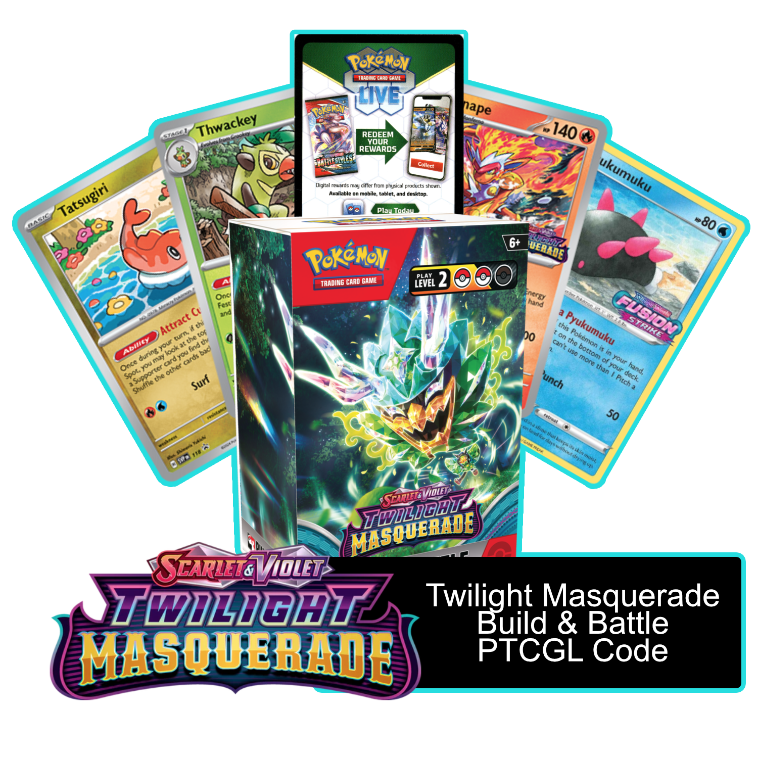 Twilight Masquerade Build & Battle Box - 1 of 4 Promos - PTCGL Code - Card Cavern