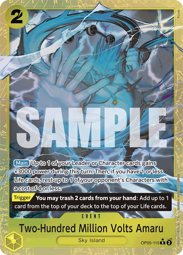 Two-Hundred Million Volts Amaru Alternate Art - OP05-115 R - The Best - Foil - Card Cavern