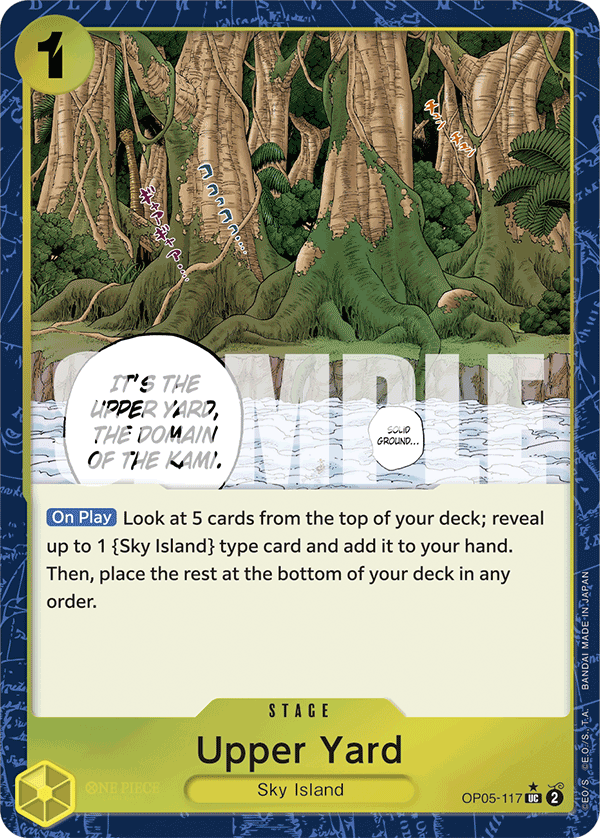 Upper Yard - OP05-117 UC - The Best - Textured Foil - Card Cavern
