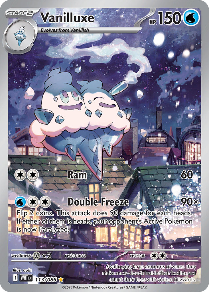 Vanilluxe - 113/086 - White Flare - Holo - Card Cavern