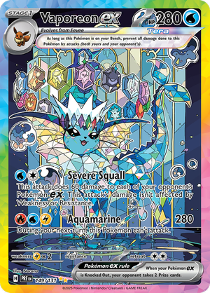Vaporeon ex - 149/131 - Prismatic Evolutions - Holo - Card Cavern