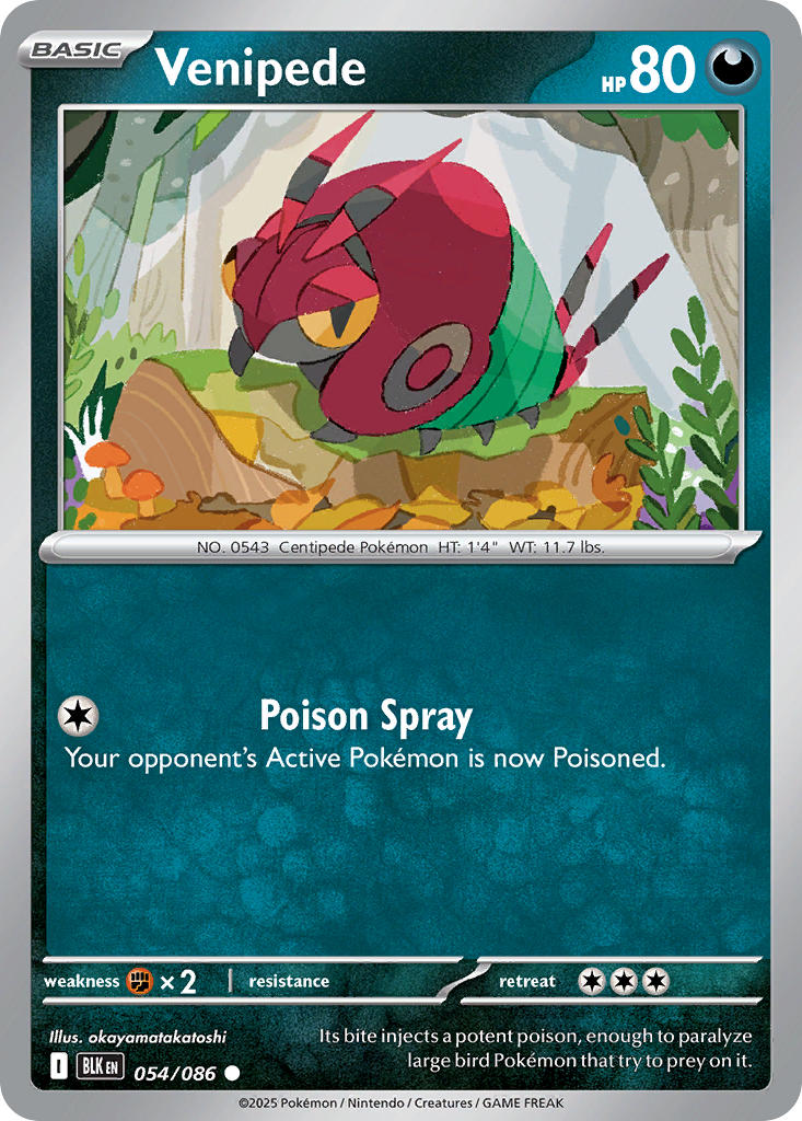 Venipede - 054/086 - Black Bolt - Card Cavern