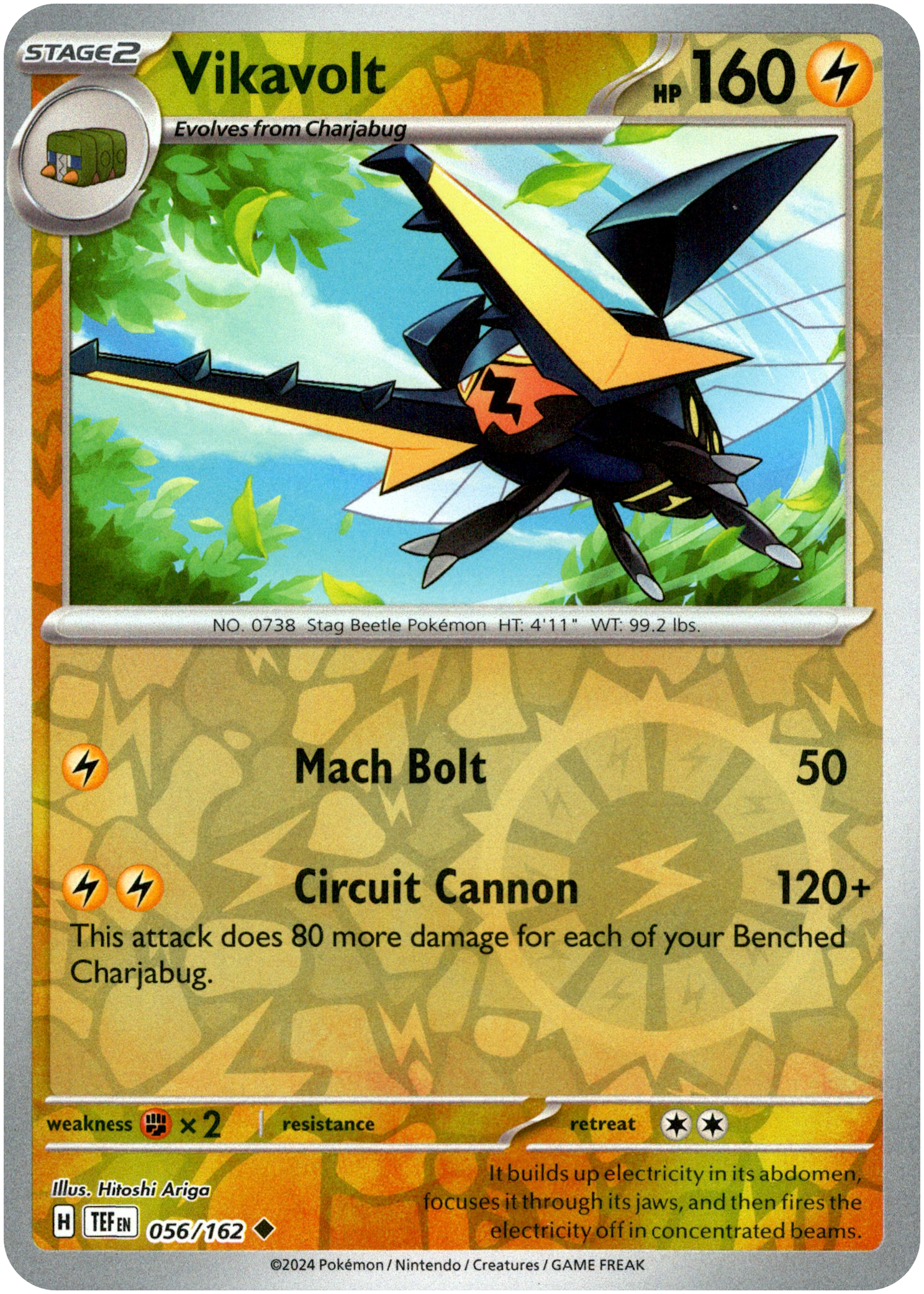 Vikavolt - 056/162 - Temporal Forces - Reverse Holo - Card Cavern