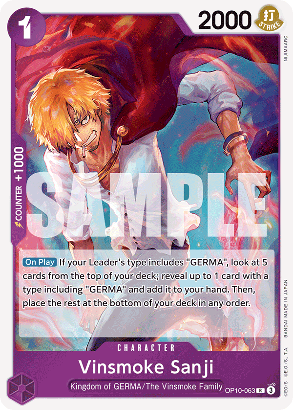 Vinsmoke Sanji - OP10-063 R - Royal Blood - Foil - Card Cavern