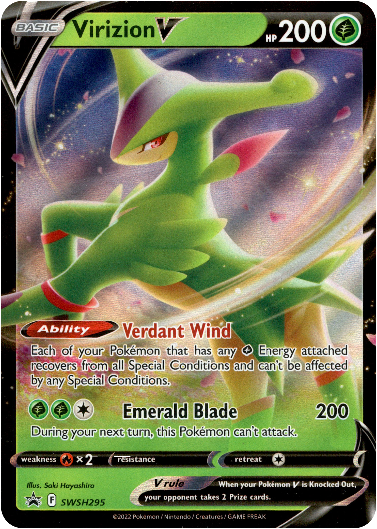 Virizion V - SWSH295 - Sword & Shield Promo - Card Cavern