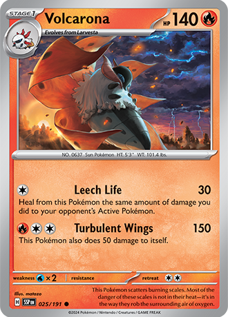 pokemon cards surging sparks value Volcarona - 025/191
