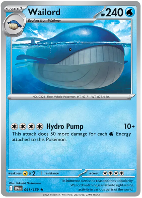 Wailord - 041/159 - Journey Together - Holo - Card Cavern