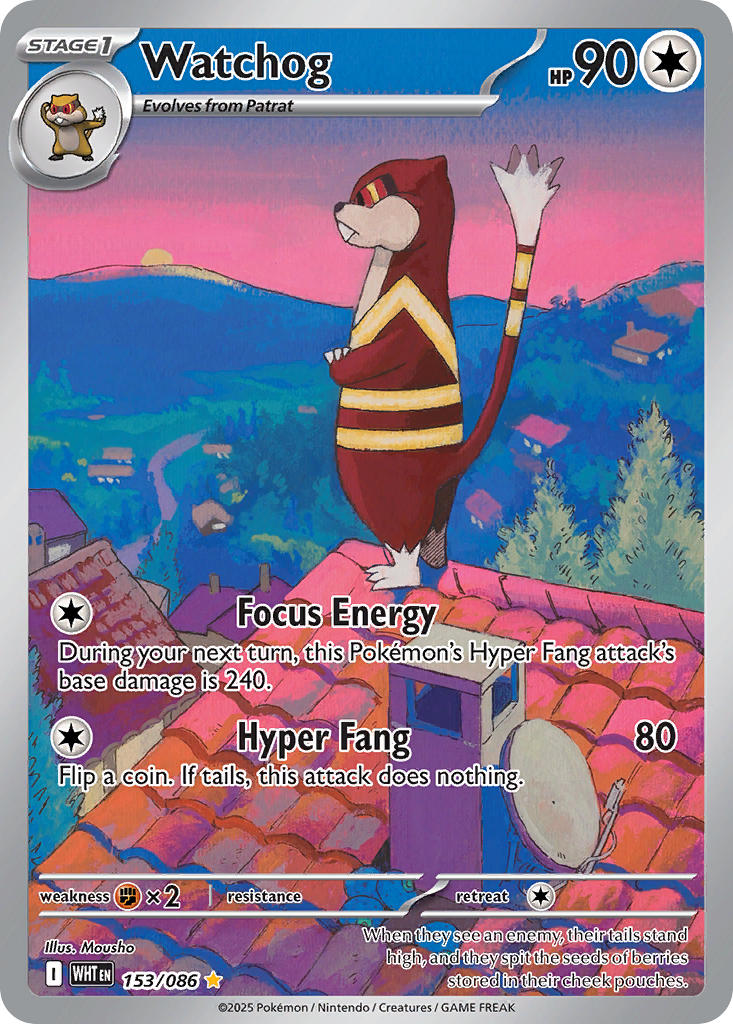 Watchog - 153/086 - White Flare - Holo - Card Cavern