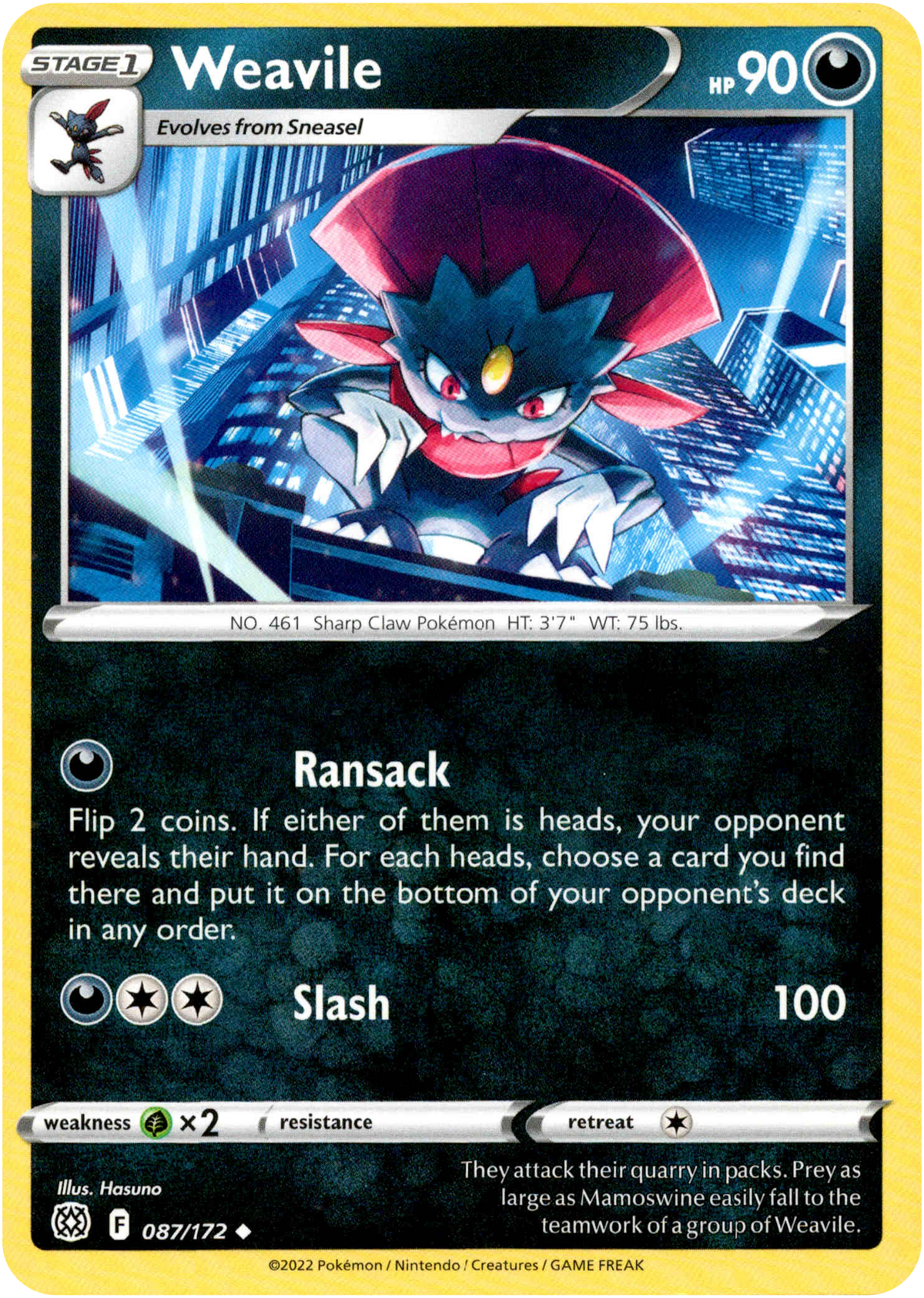 Weavile - 087/172 - Brilliant Stars - Card Cavern