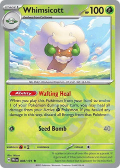 Whimsicott (Master Ball Pattern) - 008/133 - Prismatic Evolutions - Holo - Card Cavern