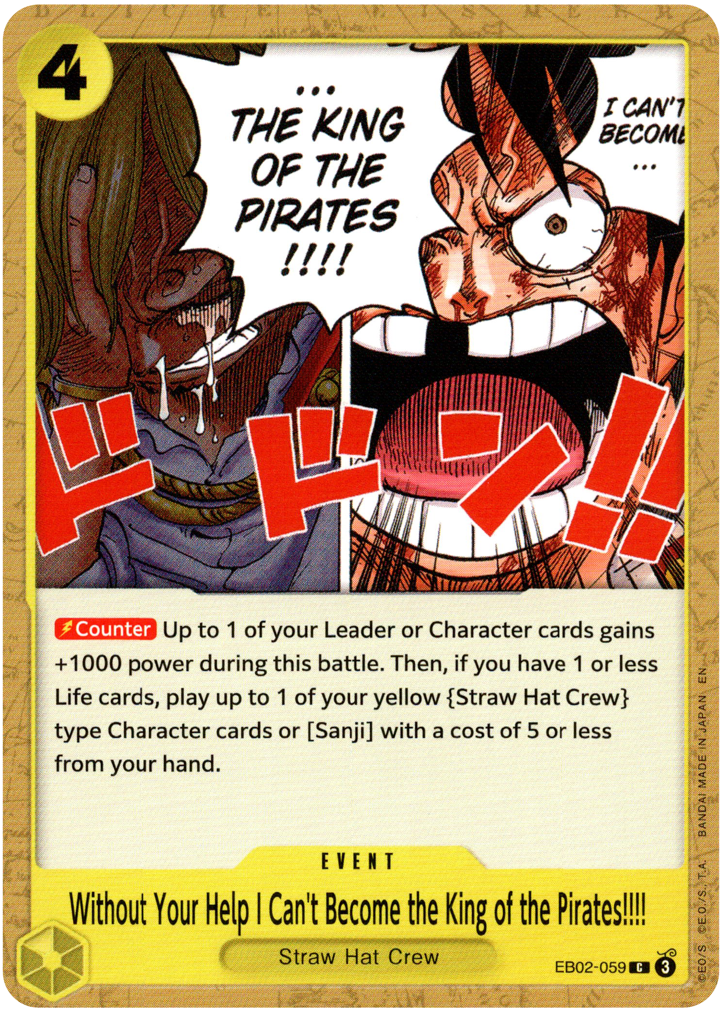 Without Your Help I Can't Become the King of the Pirates!!!! - EB02-059 C - Anime 25th Collection - Card Cavern