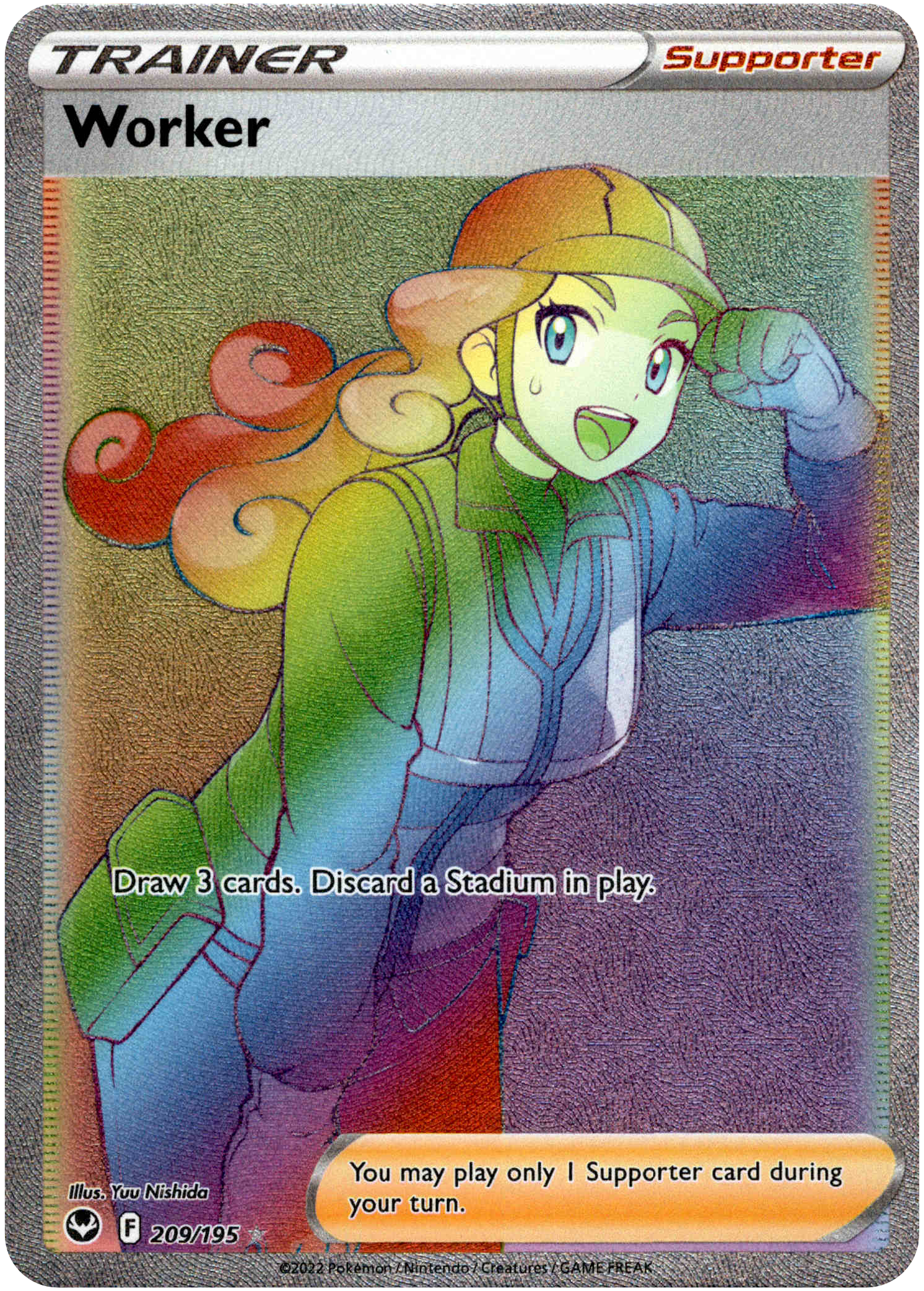 Worker Hyper Rare - 209/195 - Silver Tempest - Holo - Card Cavern
