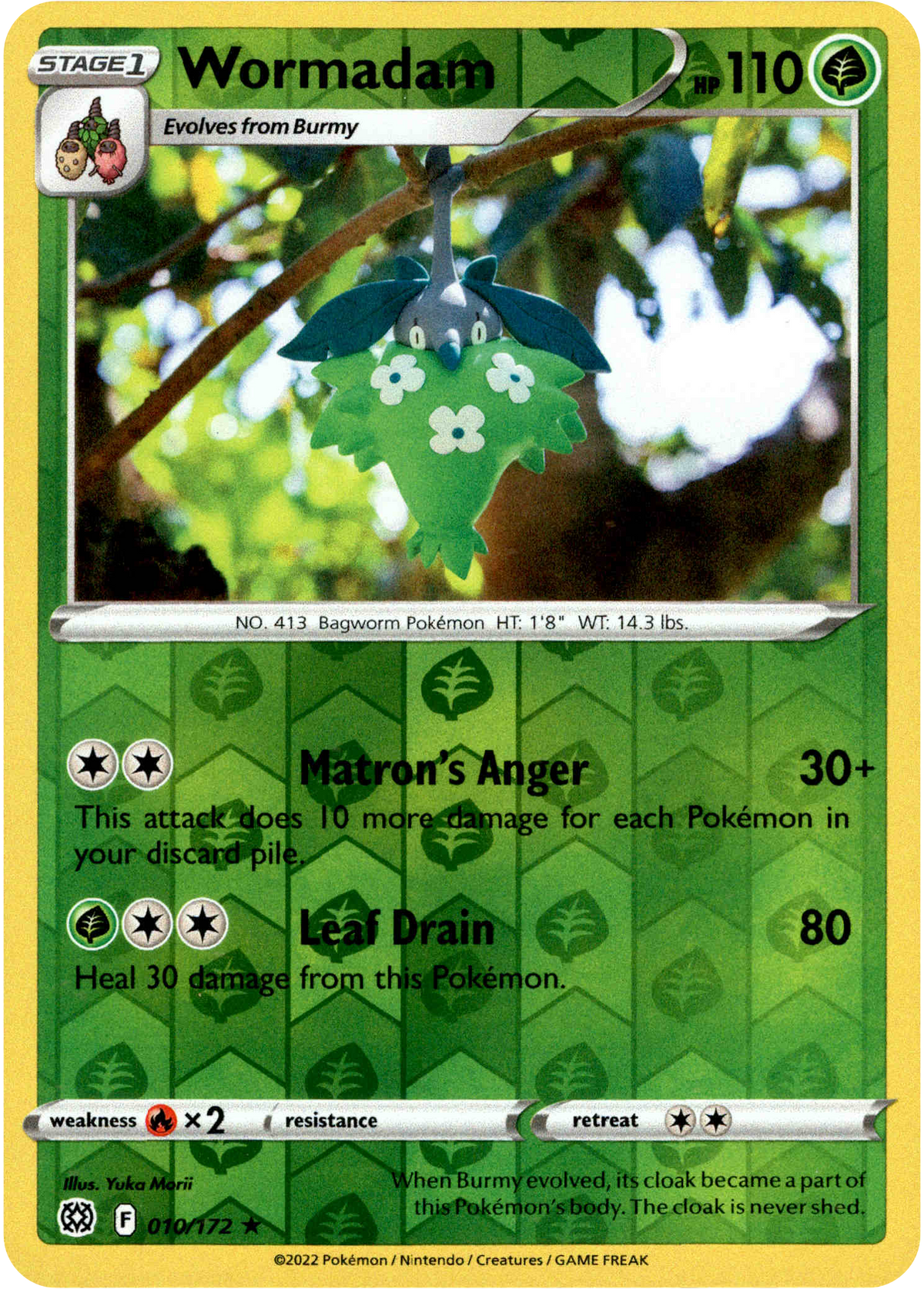 Wormadam - 010/172 - Brilliant Stars - Reverse Holo - Card Cavern