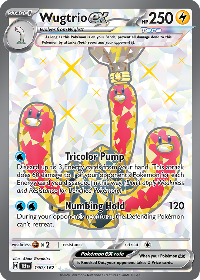 Wugtrio ex - 190/162 - Temporal Forces - Holo - Card Cavern