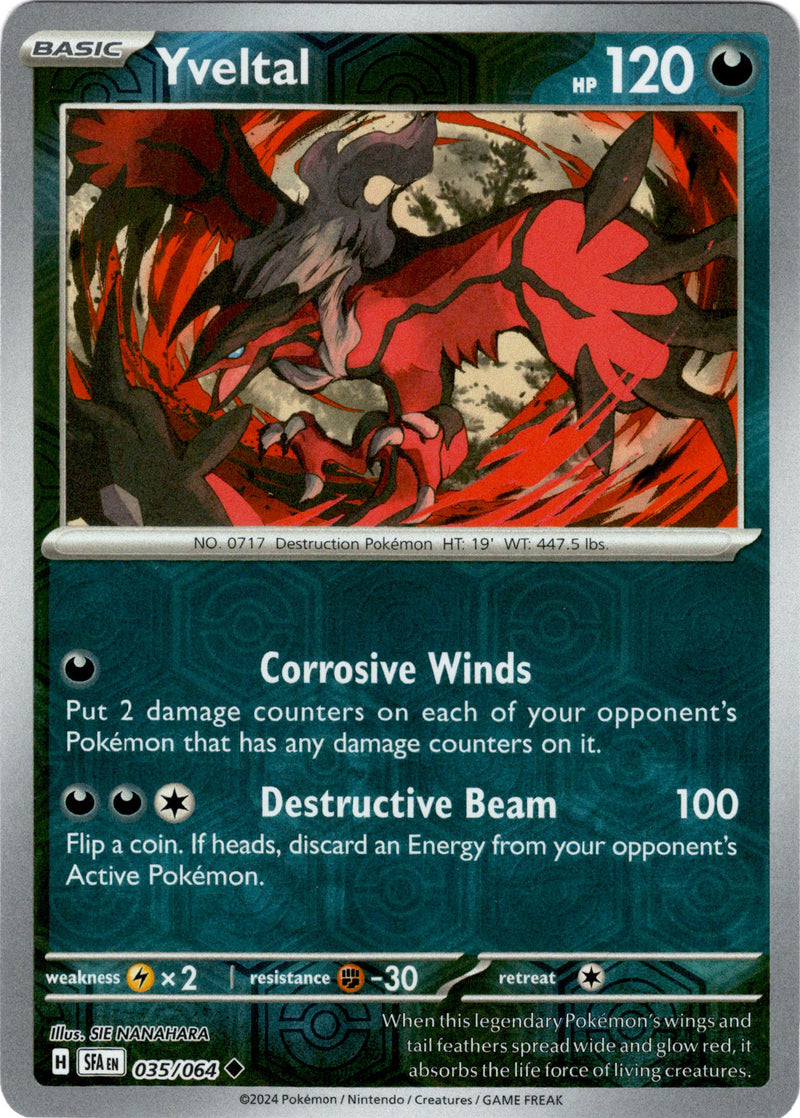 pokemon shrouded fable rare cards Yveltal - 035/064 - Shrouded Fable