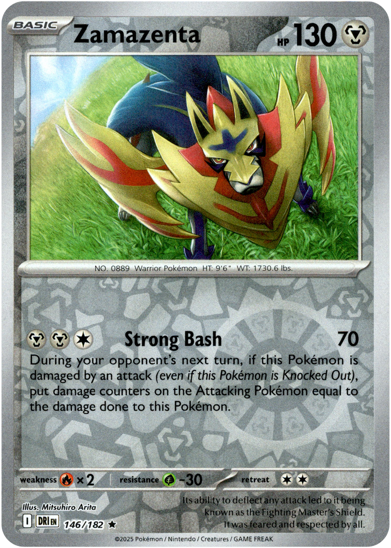 Zamazenta - 146/182 - Destined Rivals - Reverse Holo - Card Cavern