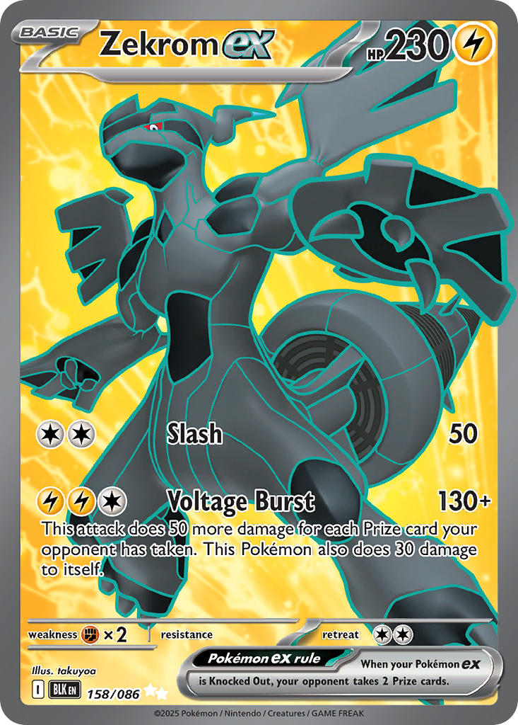 Zekrom ex - 158/086 - Black Bolt - Holo - Card Cavern