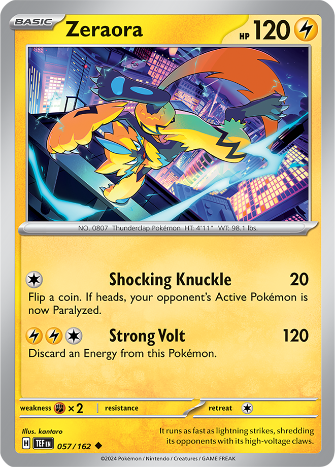 Zeraora - 057/162 - Temporal Forces - Card Cavern