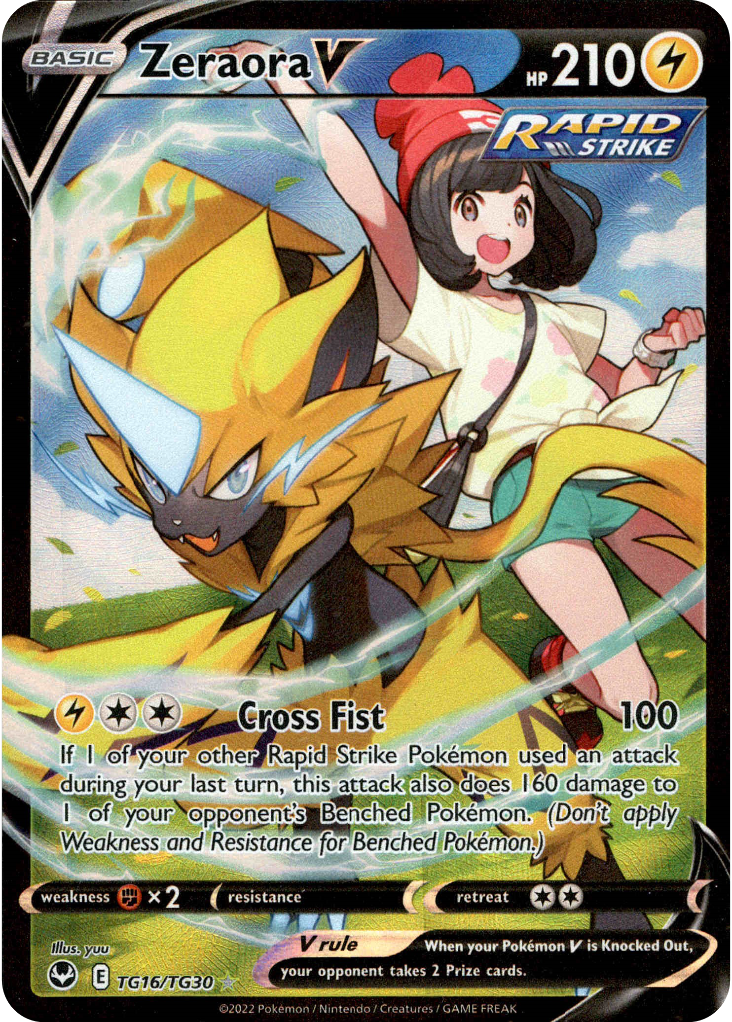 Zeraora V - TG16/TG30 - Silver Tempest - Holo - Card Cavern