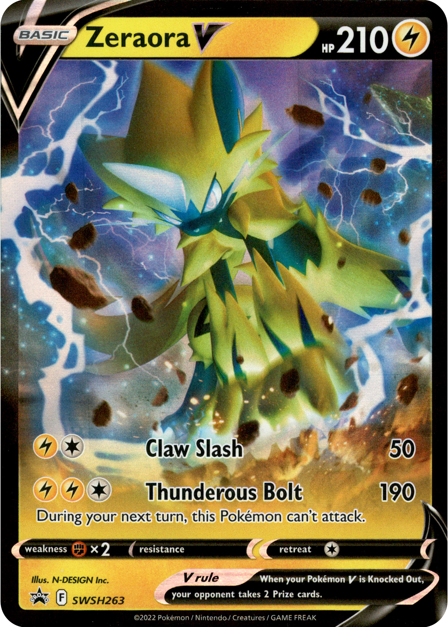 Zeraora V - SWSH263 - Sword & Shield Promo - Card Cavern