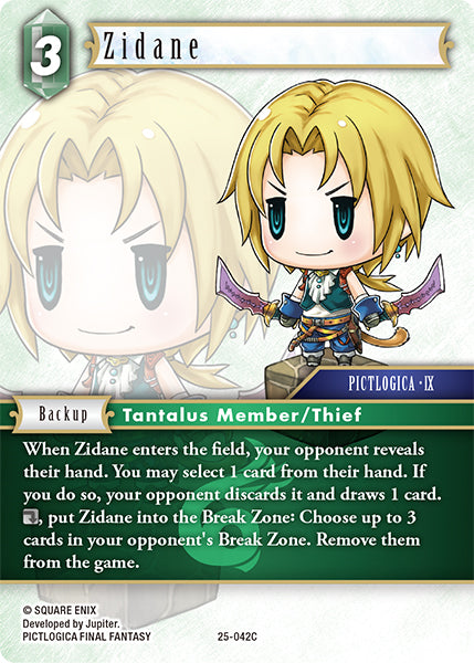 Zidane - 25-042C - Tears of the Planet - Card Cavern