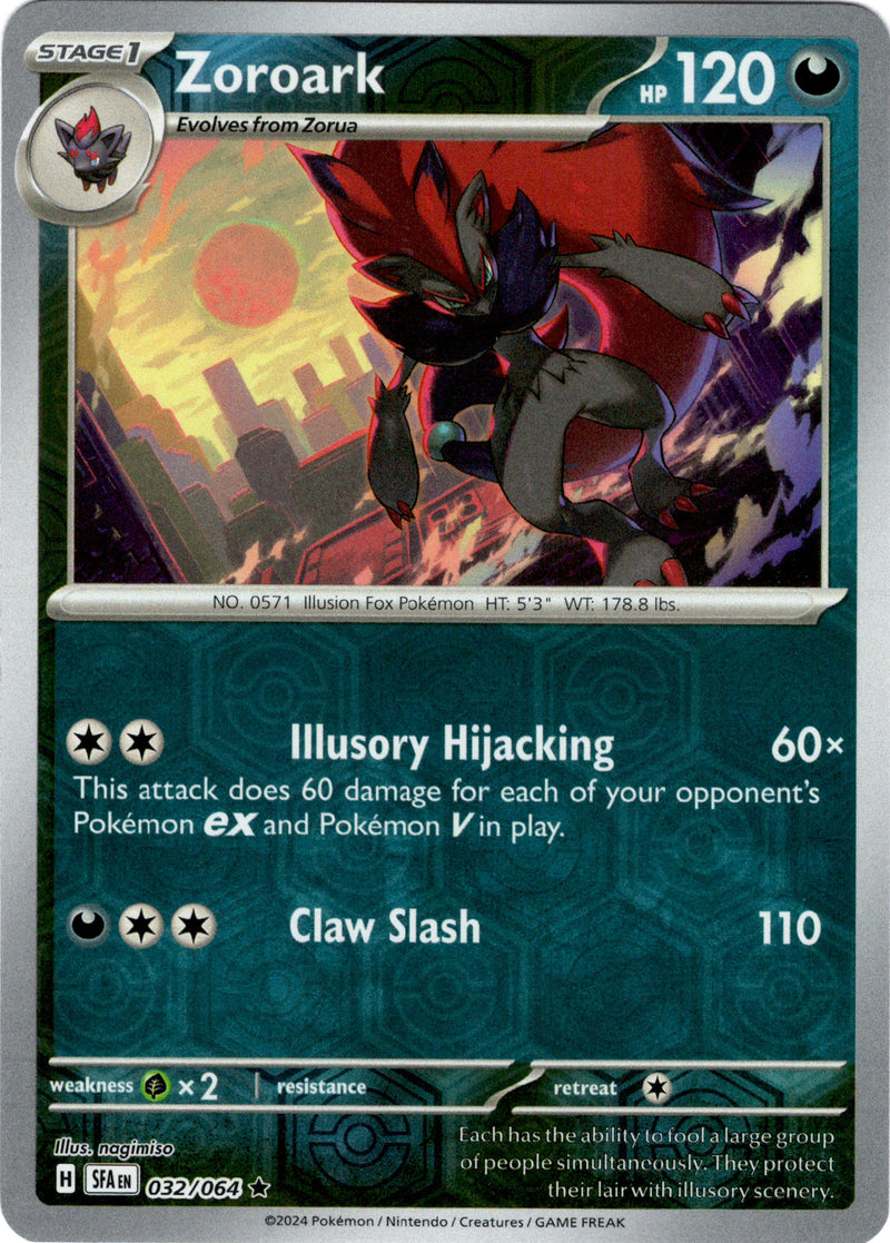 Zoroark - 032/064 - Shrouded Fable - Reverse Holo – Card Cavern