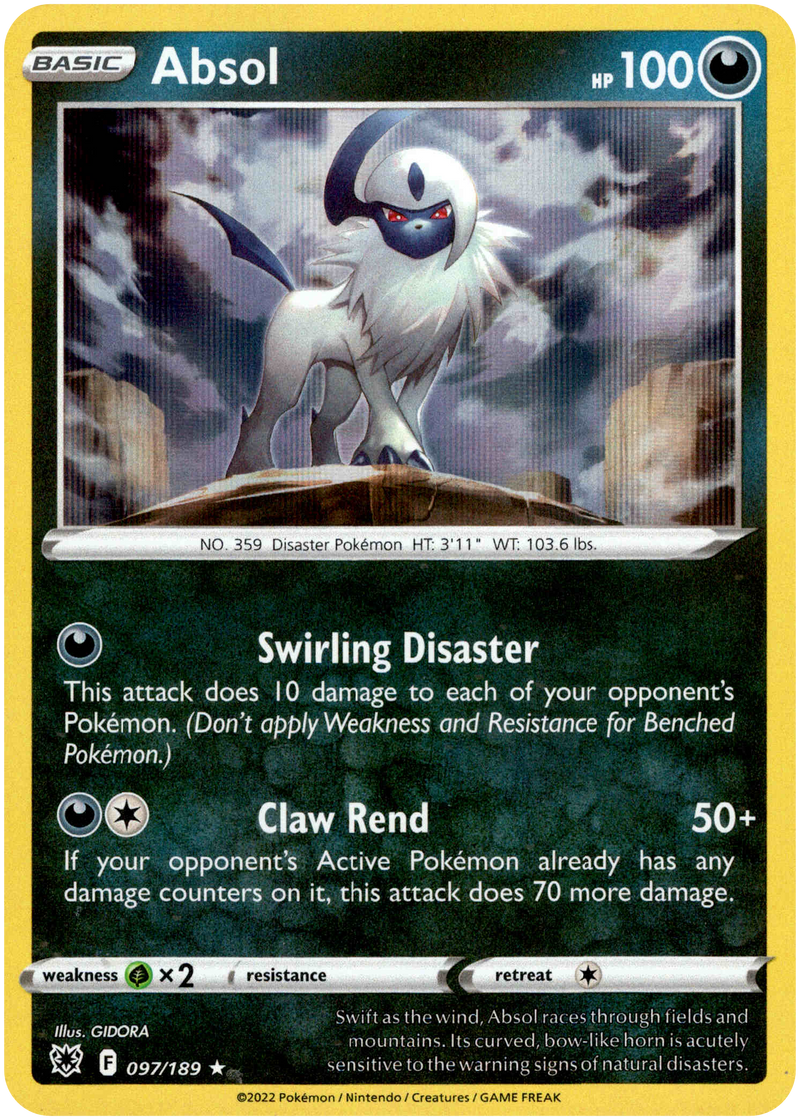 Absol - 097/189 - Astral Radiance - Holo - Card Cavern