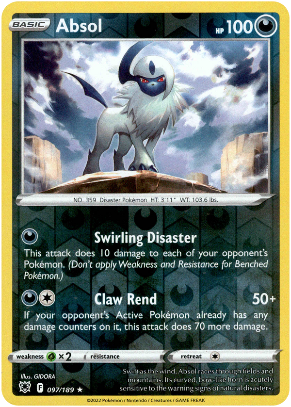 Absol - 097/189 - Astral Radiance - Reverse Holo - Card Cavern