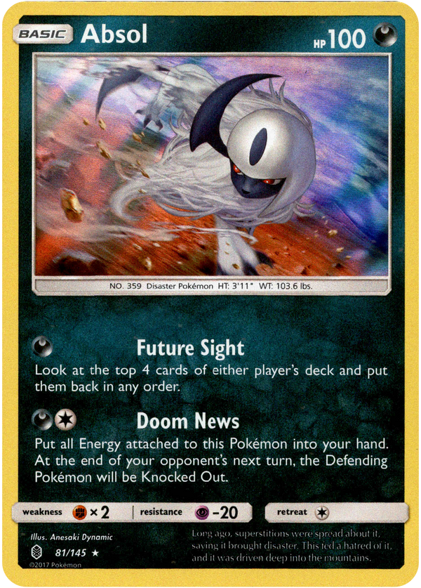 Absol - 81/145 - Guardians Rising - Holo - Card Cavern