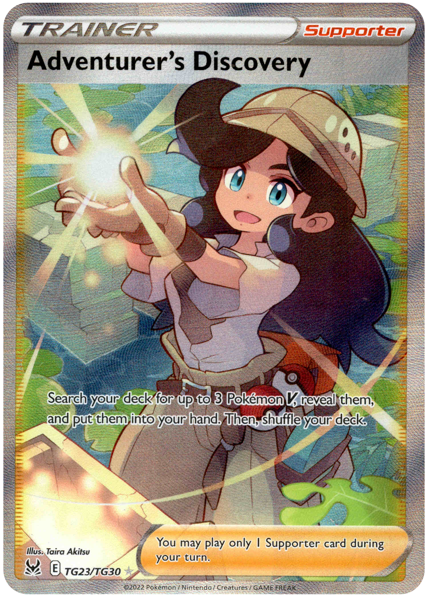 Adventurer's Discovery Full Art - TG23/TG30 - Lost Origin - Holo - Card Cavern
