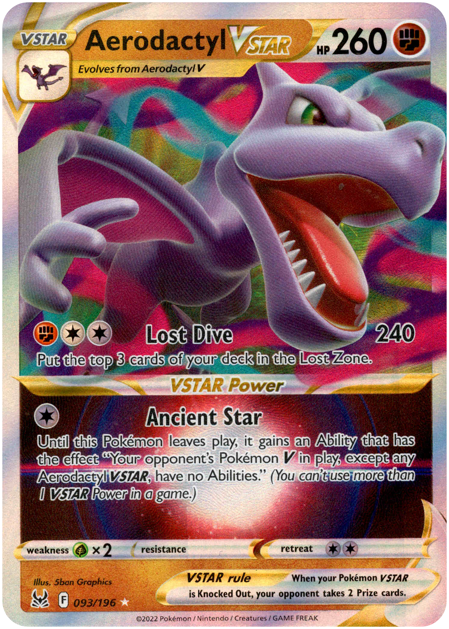 Aerodactyl VSTAR - 093/196 - Lost Origin - Card Cavern