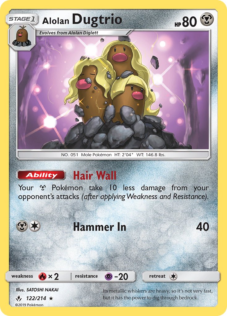 Alolan Dugtrio - 122/214 - Unbroken Bonds - Card Cavern