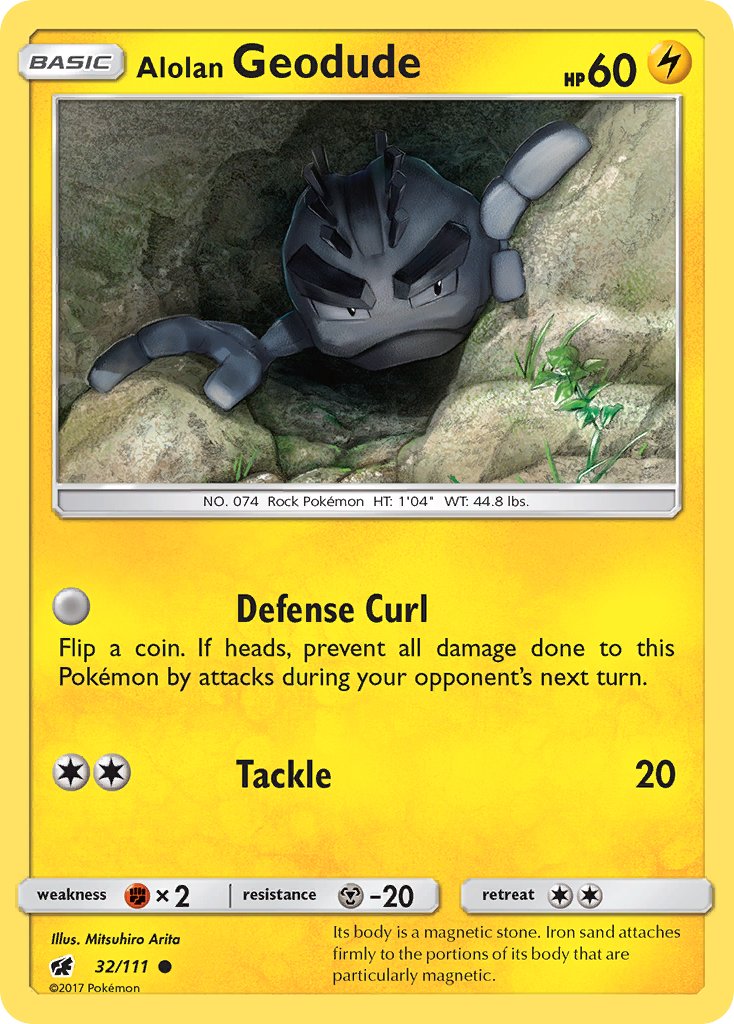 Alolan Geodude - 32/111 - Crimson Invasion - Card Cavern