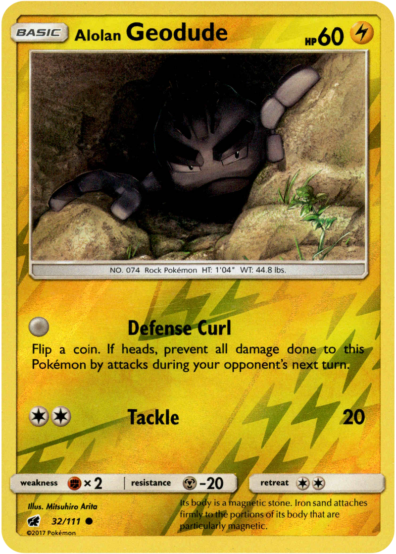 geodude pokemon card Alolan Geodude - 32/111 - Crimson Invasion