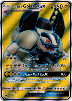 Alolan Golem GX Full Art - 102/111 - Crimson Invasion - Holo - Card Cavern