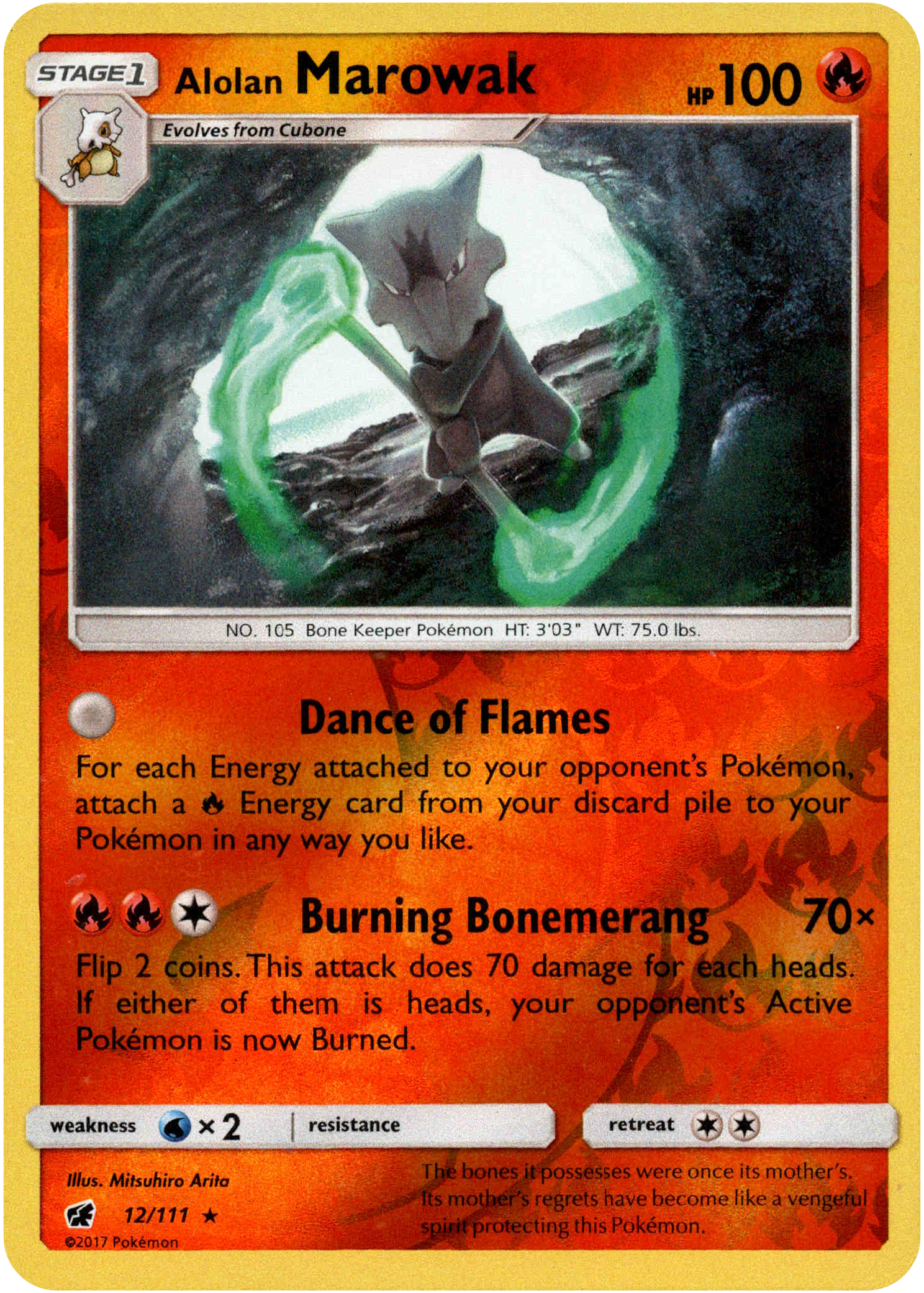 Alolan Marowak - 12/111 - Crimson Invasion - Reverse Holo - Card Cavern