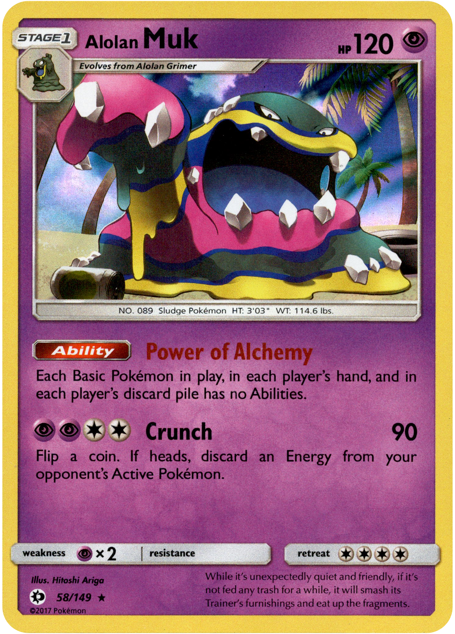 Alolan Muk - 58/149 - Sun & Moon - Holo - Card Cavern