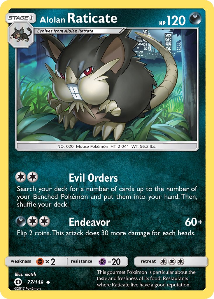 Alolan Raticate - 77/149 - Sun & Moon - Card Cavern