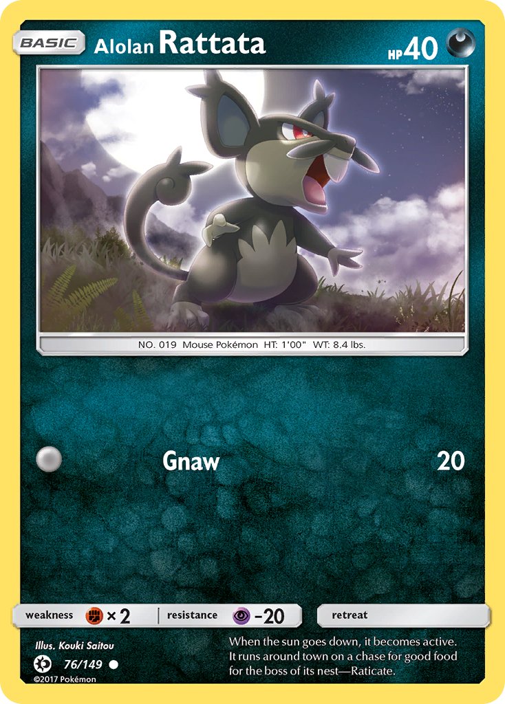 Alolan Rattata - 76/149 - Sun & Moon - Card Cavern