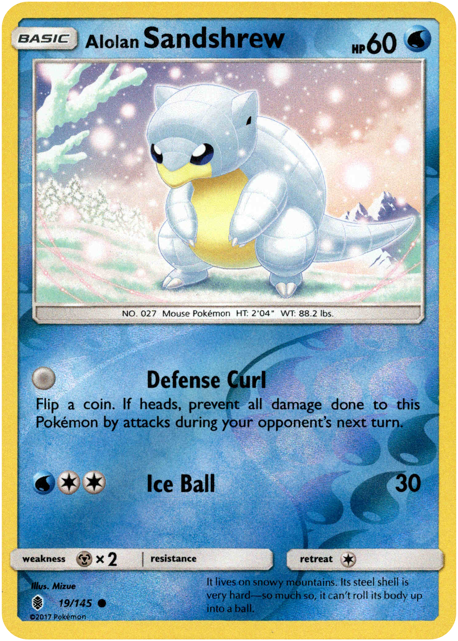 Alolan Sandshrew - 19/145 - Guardians Rising - Reverse Holo - Card Cavern