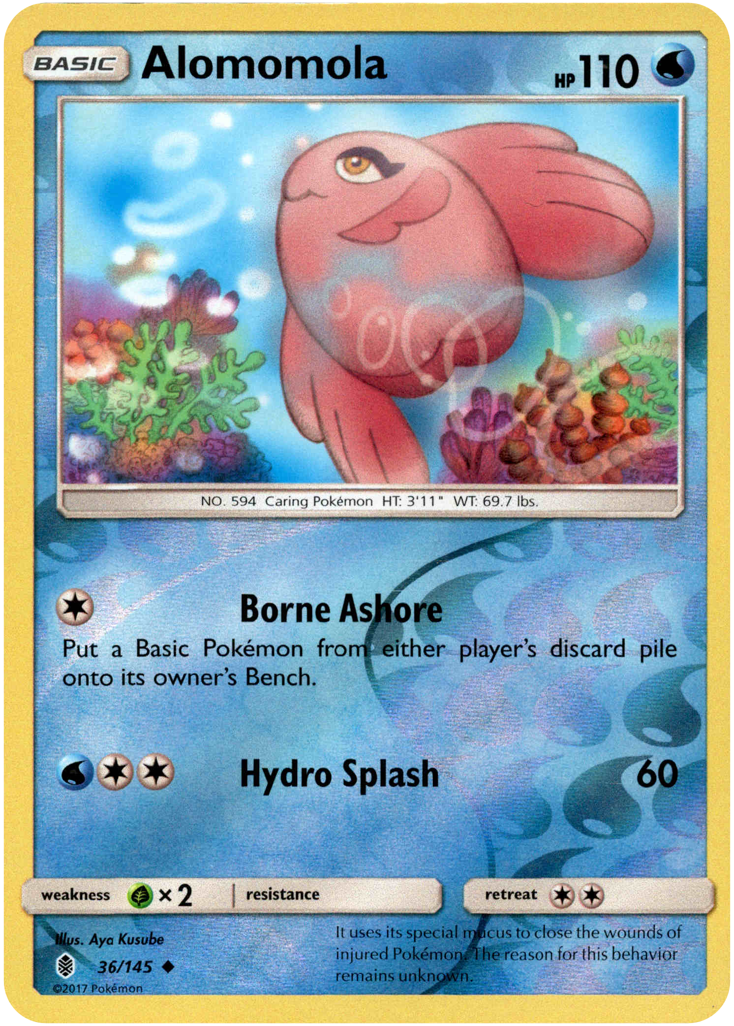 Alomomola - 36/145 - Guardians Rising - Reverse Holo - Card Cavern