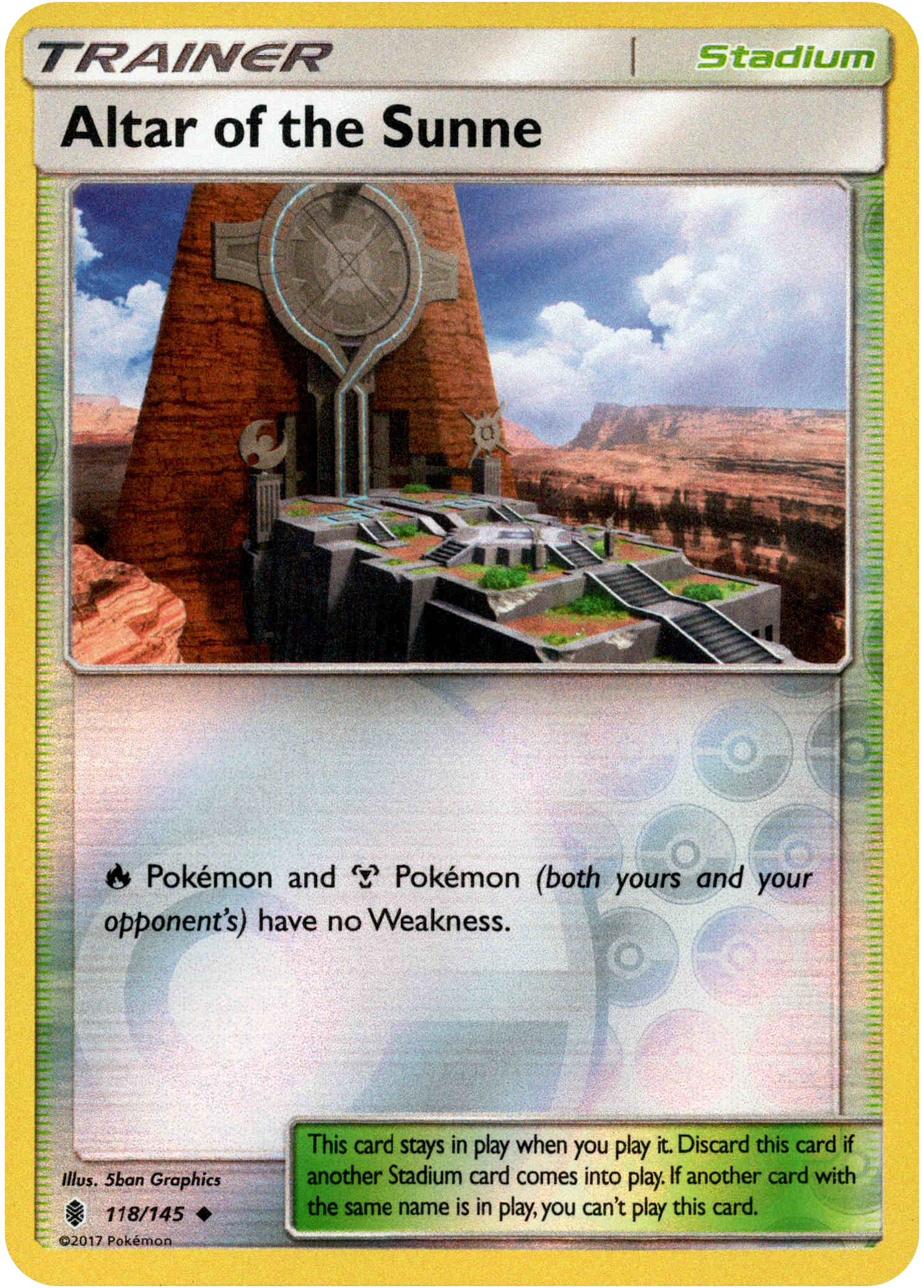 Altar of the Sunne - 118/145 - Guardians Rising - Reverse Holo - Card Cavern