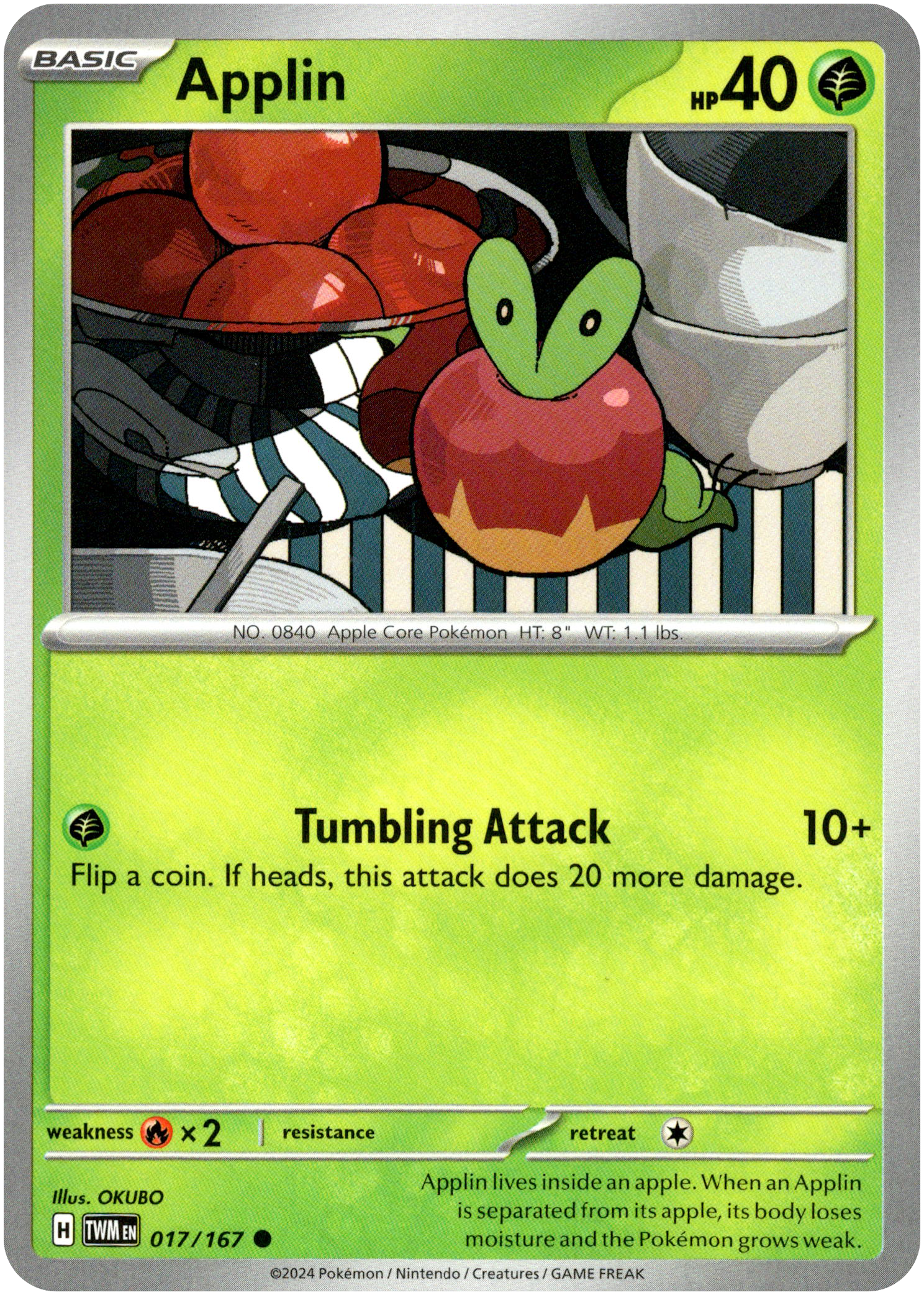 Applin - 017/167 - Twilight Masquerade - Card Cavern