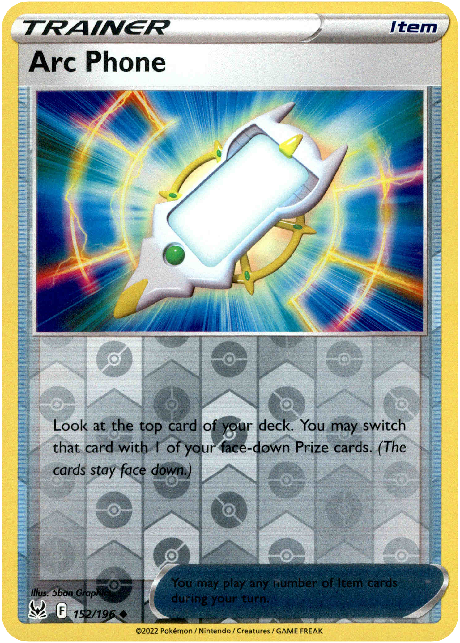 Arc Phone - 152/196 - Lost Origin - Reverse Holo - Card Cavern