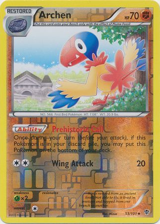 Archen - 53/101 - Plasma Blast - Reverse Holo - Card Cavern