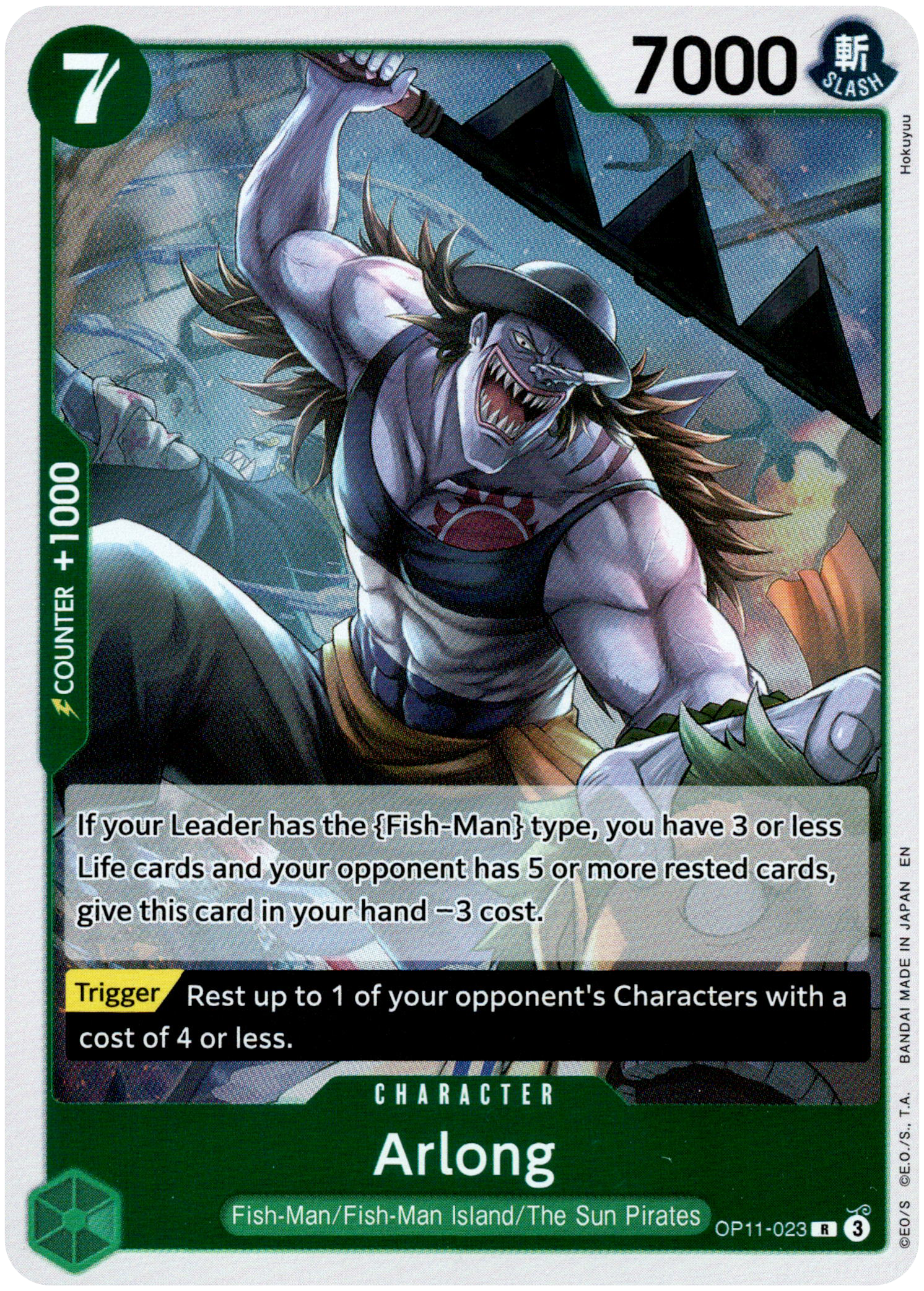 Arlong - OP11-023 R - A Fist of Divine Speed - Foil - Card Cavern