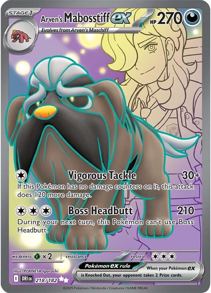 Arven's Mabosstiff ex - 218/182 - Destined Rivals - Holo - Card Cavern