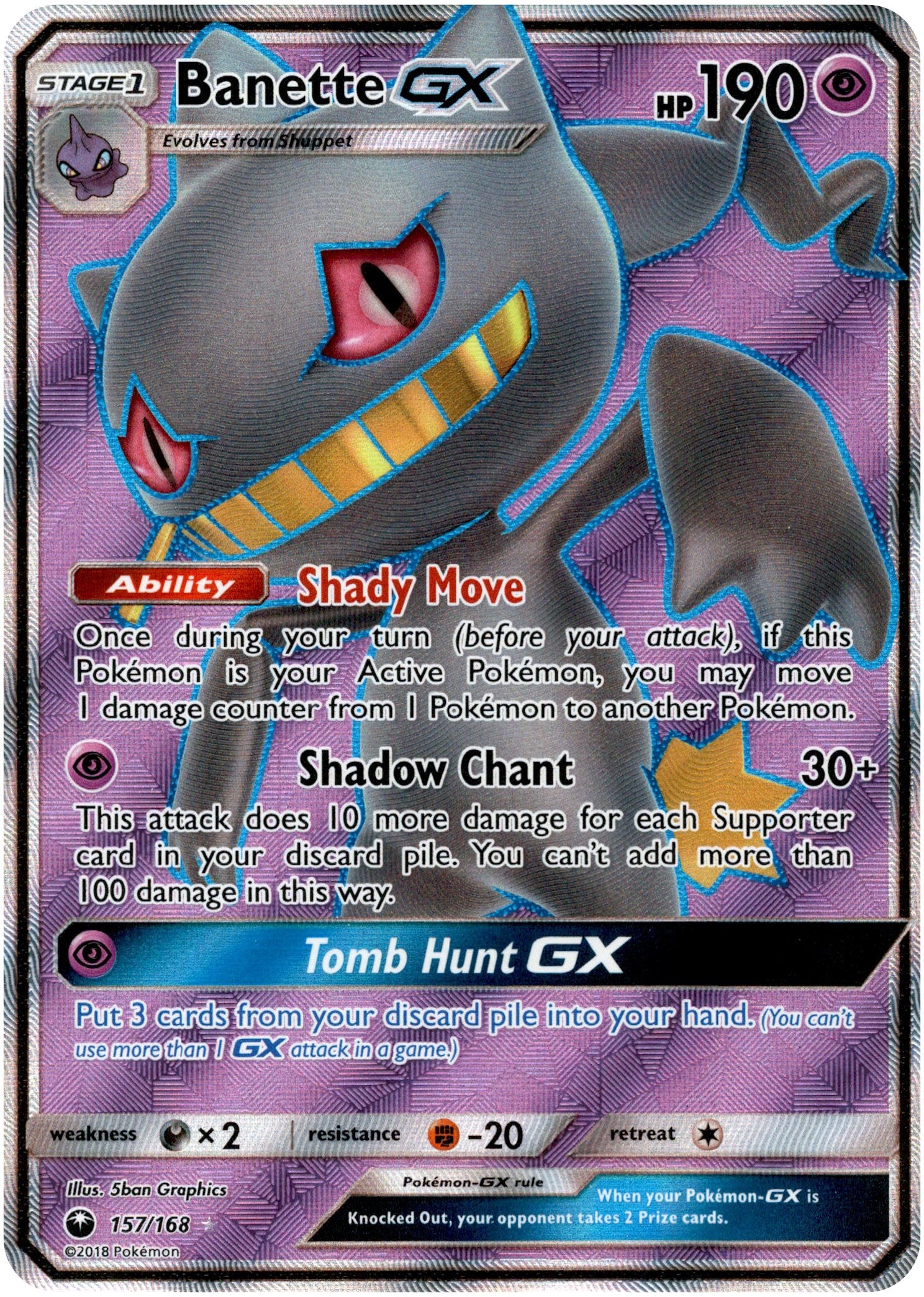 Banette GX Full Art - 157/168 - Celestial Storm - Holo - Card Cavern