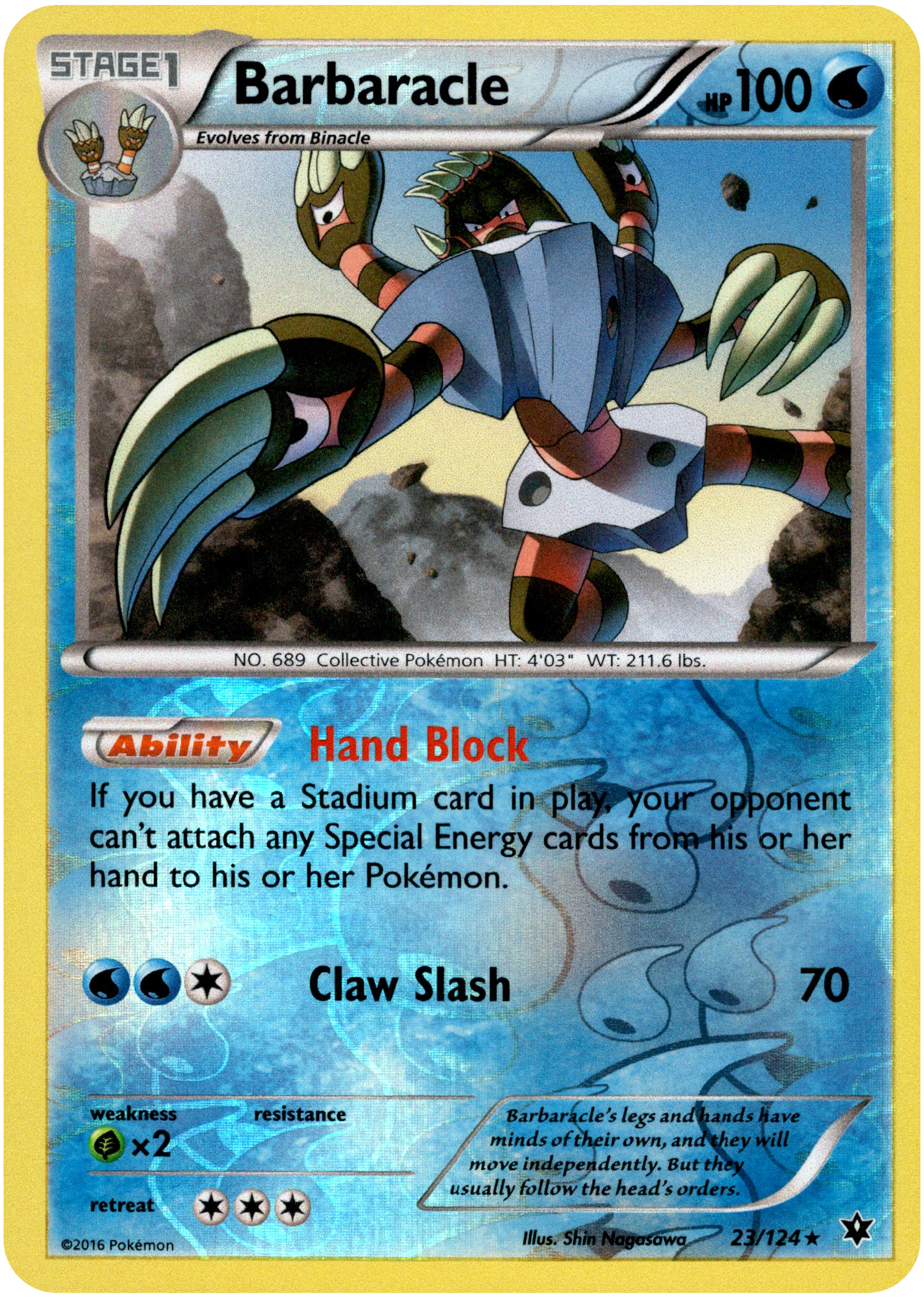 Barbaracle - 23/124 - Fates Collide - Reverse Holo - Card Cavern
